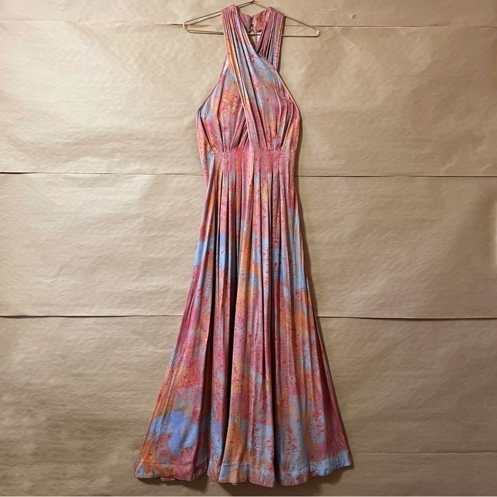 Free People Multicolor Halter Maxi Jumpsuit